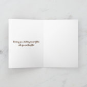 ヴィンテージのクリスマスカード、クリスマスの犬 シーズンカード (内部)