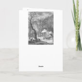 ヴィンテージのクリスマスカード サンキューカード (裏面)