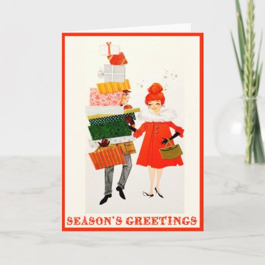 ヴィンテージのクリスマスカード シーズンカード (正面)