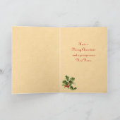 ヴィンテージのクリスマスカード シーズンカード (内部)