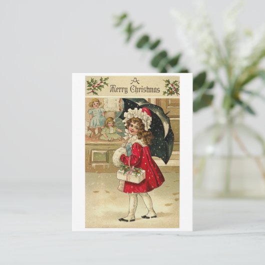 ヴィンテージのクリスマスカード シーズンポストカード (スタンド正面)