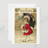 ヴィンテージのクリスマスカード シーズンポストカード (正面/裏面)