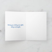 ヴィンテージのクリスマスカード、猫そり シーズンカード (内部)