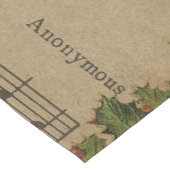 ヴィンテージのクリスマスキャロル音楽シート ショートテーブルランナー (コーナー)