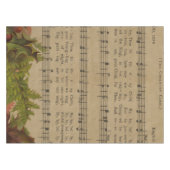 ヴィンテージのクリスマスキャロル音楽シート テーブルクロス (正面(横))