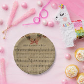 ヴィンテージのクリスマスキャロル音楽シート ペーパープレート (パーティー)