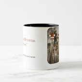 ヴィンテージのクリスマスクレーン ツートーンマグカップ (中央)