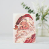 ヴィンテージのクリスマスサンタクロース シーズンポストカード (スタンド正面)