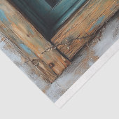 ヴィンテージのクリスマスシーン素朴ウィンドウの切り離し 薄葉紙 (詳細)