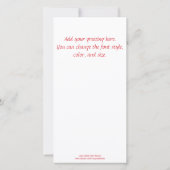 ヴィンテージのクリスマスストッキング（キャンディーケーン付き）カード (裏面)