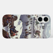 ヴィンテージのクリスマススレッド、冬のセントラルパーク Case-Mate iPhoneケース (裏面 (横))