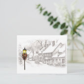 ヴィンテージのクリスマスタウンはがき シーズンポストカード (スタンド正面)