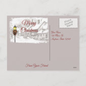 ヴィンテージのクリスマスタウンはがき シーズンポストカード (裏面)