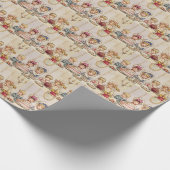 ヴィンテージのクリスマスチャイルドディナー – Kate Greenaway ラッピングペーパー (角)