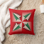 ヴィンテージのクリスマスツリーのデザイン クッション (ブランケット)