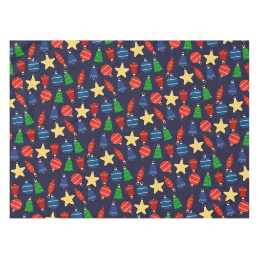 ヴィンテージのクリスマスツリーオーナメント テーブルクロス (正面(横))