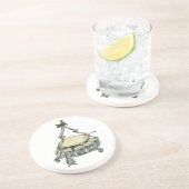 ヴィンテージのクリスマスツリー型パンチボウルに入ったエッグノッグ コースター (側面)