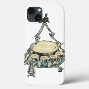 ヴィンテージのクリスマスツリー型パンチボウルに入ったエッグノッグ iPhone 13ケース