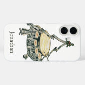 ヴィンテージのクリスマスツリー型パンチボウルに入ったエッグノッグ Case-Mate iPhoneケース (裏面 (横))