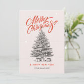 ヴィンテージのクリスマスツリー シーズンカード (スタンド正面)