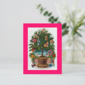 ヴィンテージのクリスマスツリー シーズンポストカード (スタンド正面)