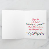 ヴィンテージのクリスマスツリー リソグラフ カード (内部)