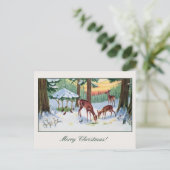 ヴィンテージのクリスマスディアフォレスト シーズンポストカード (スタンド正面)