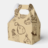 ヴィンテージのクリスマストイズ装飾手描き フェイバーボックス (裏面サイド)