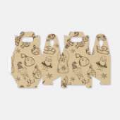 ヴィンテージのクリスマストイズ装飾手描き フェイバーボックス (折り畳みなし)