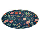 ヴィンテージのクリスマスハンド描きシームレス カッティングボード (角)