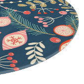 ヴィンテージのクリスマスハンド描きシームレス カッティングボード (角)