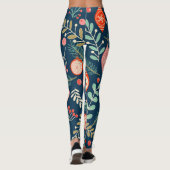 ヴィンテージのクリスマスハンド描きシームレス レギンス (裏面)