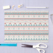 ヴィンテージのクリスマスパターン 薄葉紙 (クラフト)