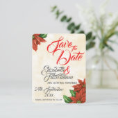 ヴィンテージのクリスマスパーティーの結婚式 Save The Date 招待状 (スタンド正面)