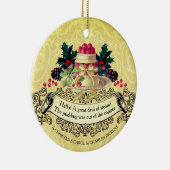ヴィンテージのクリスマスプディング食糧クリスマスのオーナメント セラミックオーナメント (右)