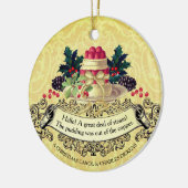 ヴィンテージのクリスマスプディング食糧クリスマスのオーナメント セラミックオーナメント (左)