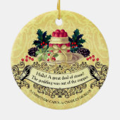 ヴィンテージのクリスマスプディング食糧クリスマスのオーナメント セラミックオーナメント (裏面)