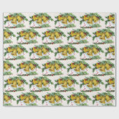 ヴィンテージのクリスマスベルタイル ラッピングペーパー (フラット)