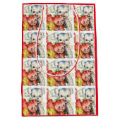 ヴィンテージのクリスマスペット ミディアムペーパーバッグ (正面)