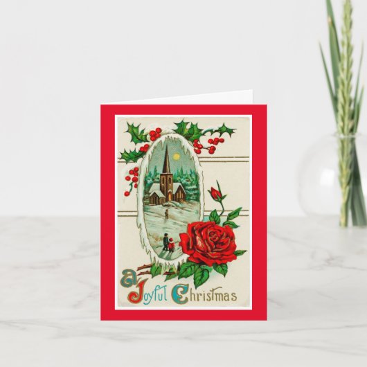 ヴィンテージのクリスマスホリデーカード シーズンカード (正面)