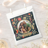 ヴィンテージのクリスマスボタニカルファミリーの写真 フェイバーバッグ (クリップ留めされた状態)