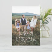 ヴィンテージのクリスマスボタニカル垂直方向の写真 シーズンカード (スタンド正面)