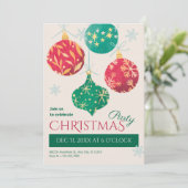 ヴィンテージのクリスマスボール 招待状 (スタンド正面)