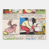 ヴィンテージのクリスマスマウスの漫画 ラッピングペーパーシート (正面2)