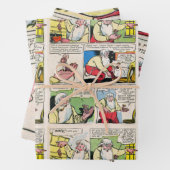 ヴィンテージのクリスマスマウスの漫画 ラッピングペーパーシート (インサイチュ)