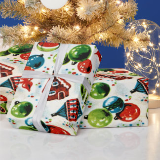 ヴィンテージのクリスマスラッピング紙 ラッピングペーパー
