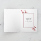 ヴィンテージのクリスマスリーフの写真 シーズンカード (内部)