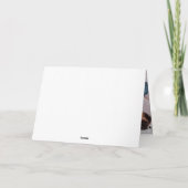 ヴィンテージのクリスマスレッドの花写真 シーズンカード (裏面)