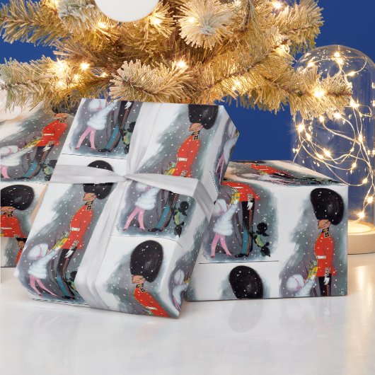 ヴィンテージのクリスマス兵士と子供用ラップ ラッピングペーパー (クリスマス)