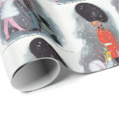 ヴィンテージのクリスマス兵士と子供用ラップ ラッピングペーパー (ロールコーナー)